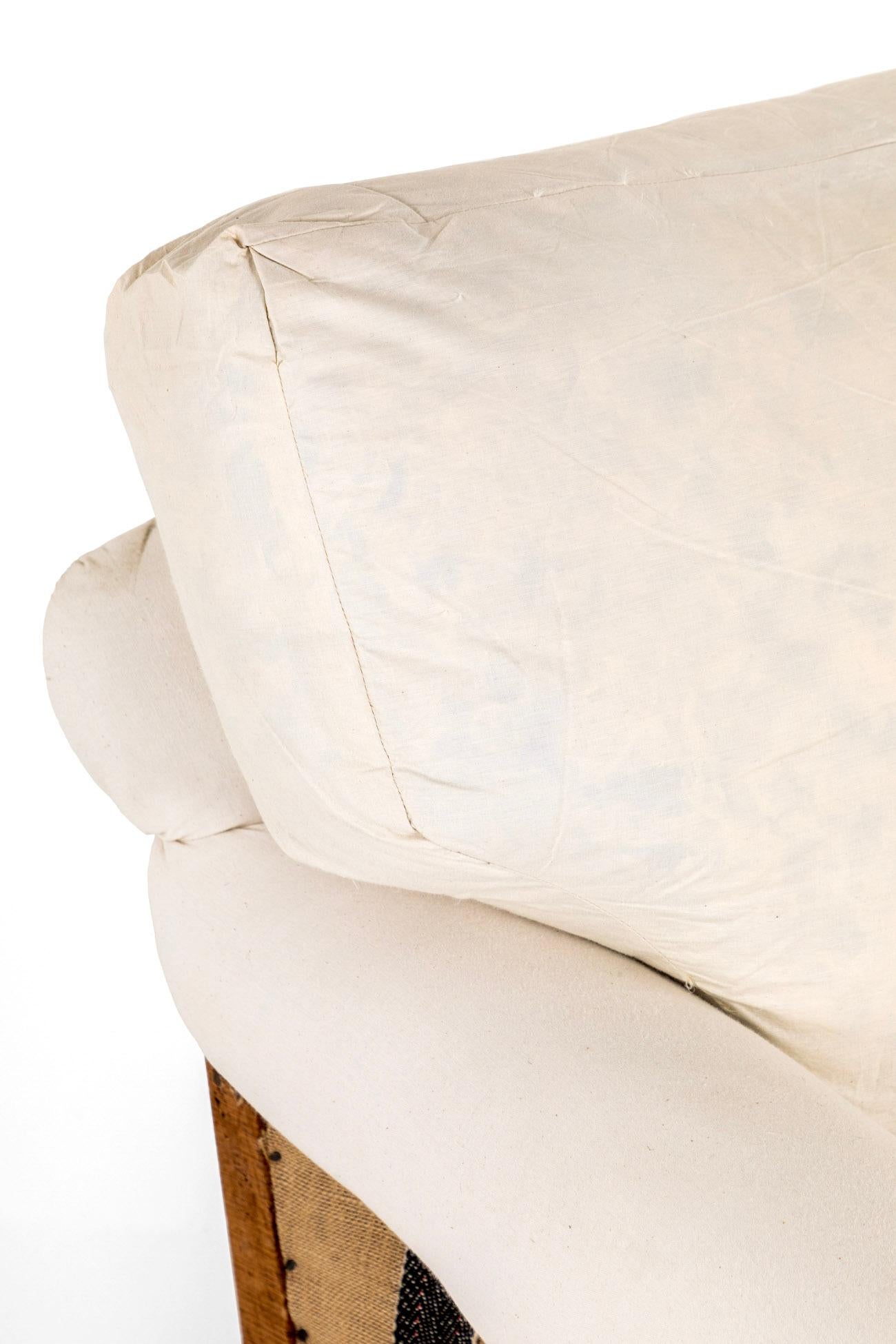 English Deconstructed Howard and Sons Style Low Armchair For Sale 3