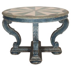 Antique English Decorated Lamp Table