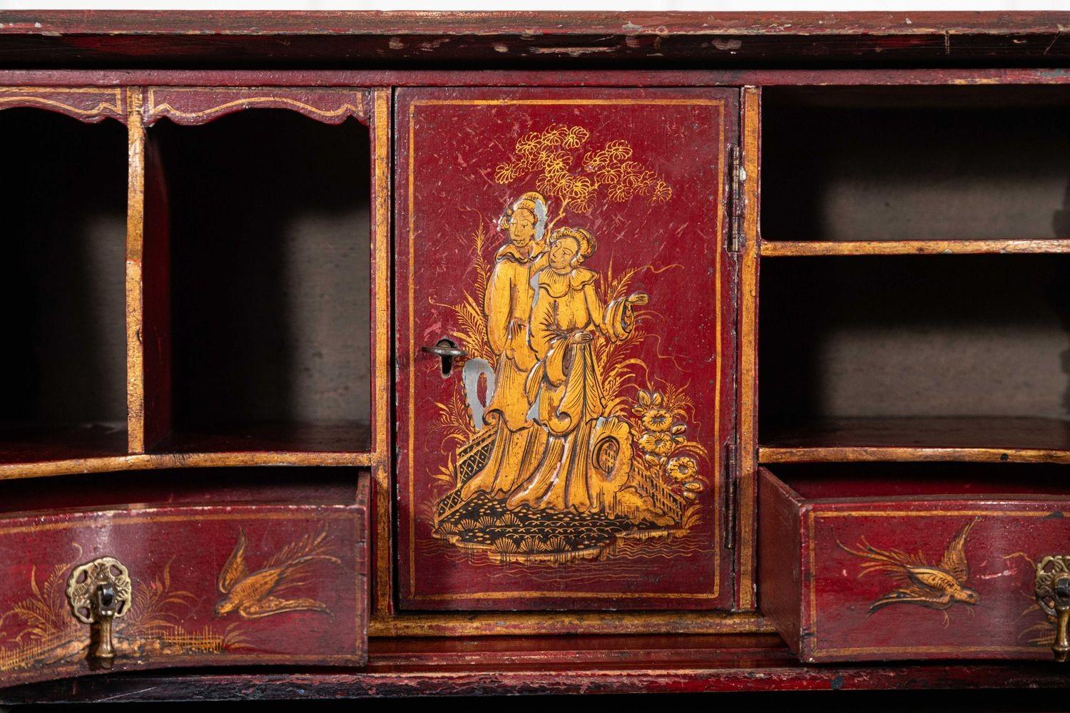 Scrittoio decorativo inglese Chinoiserie Bureau in vendita 5