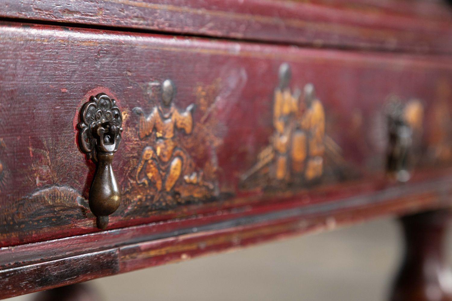 Scrittoio decorativo inglese Chinoiserie Bureau in vendita 9