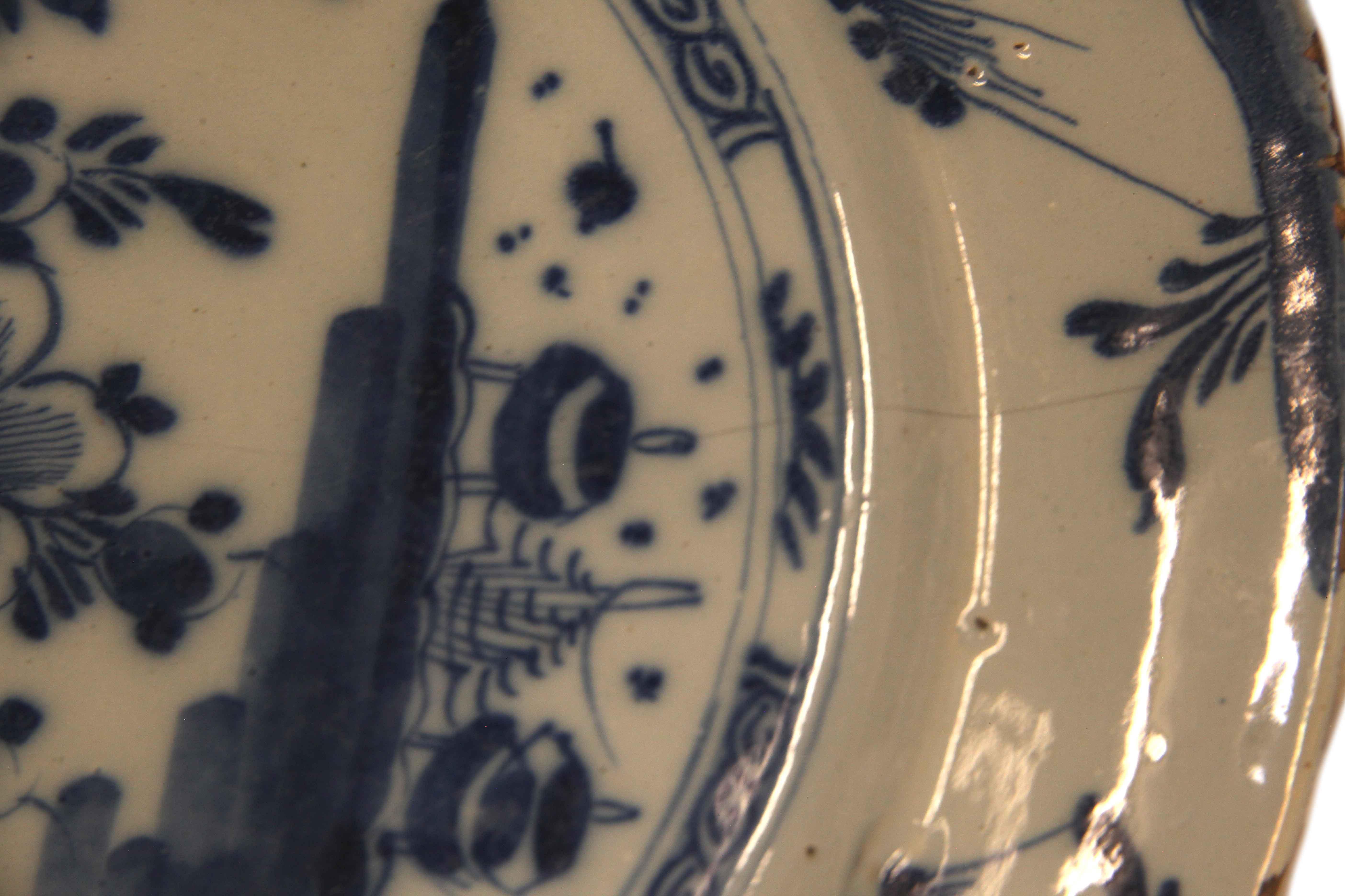 English Delft Blue and White Charger 5