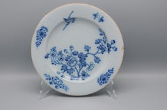 English Delft - Blue and white plate - 18th century