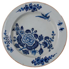 Antique English Delft Charger, 18th Century