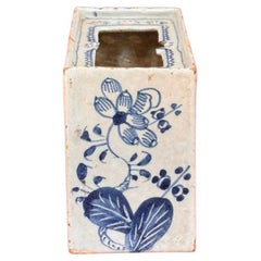 English Delft Flower brick, c. 1760