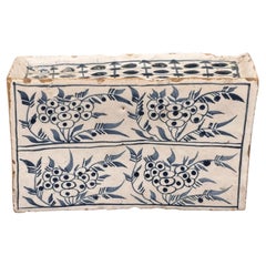 English Delft Flower brick, "strawberry" pattern, c. 1760 English Delft Flower brick, "strawberry" pattern, c. 1760