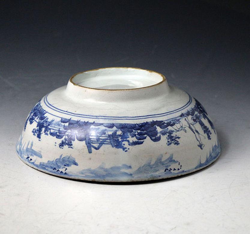 Mid-18th Century English Delftware Bowl 