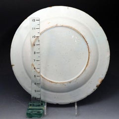 English Delftware Dish with Figures in a Landscape Liverpool