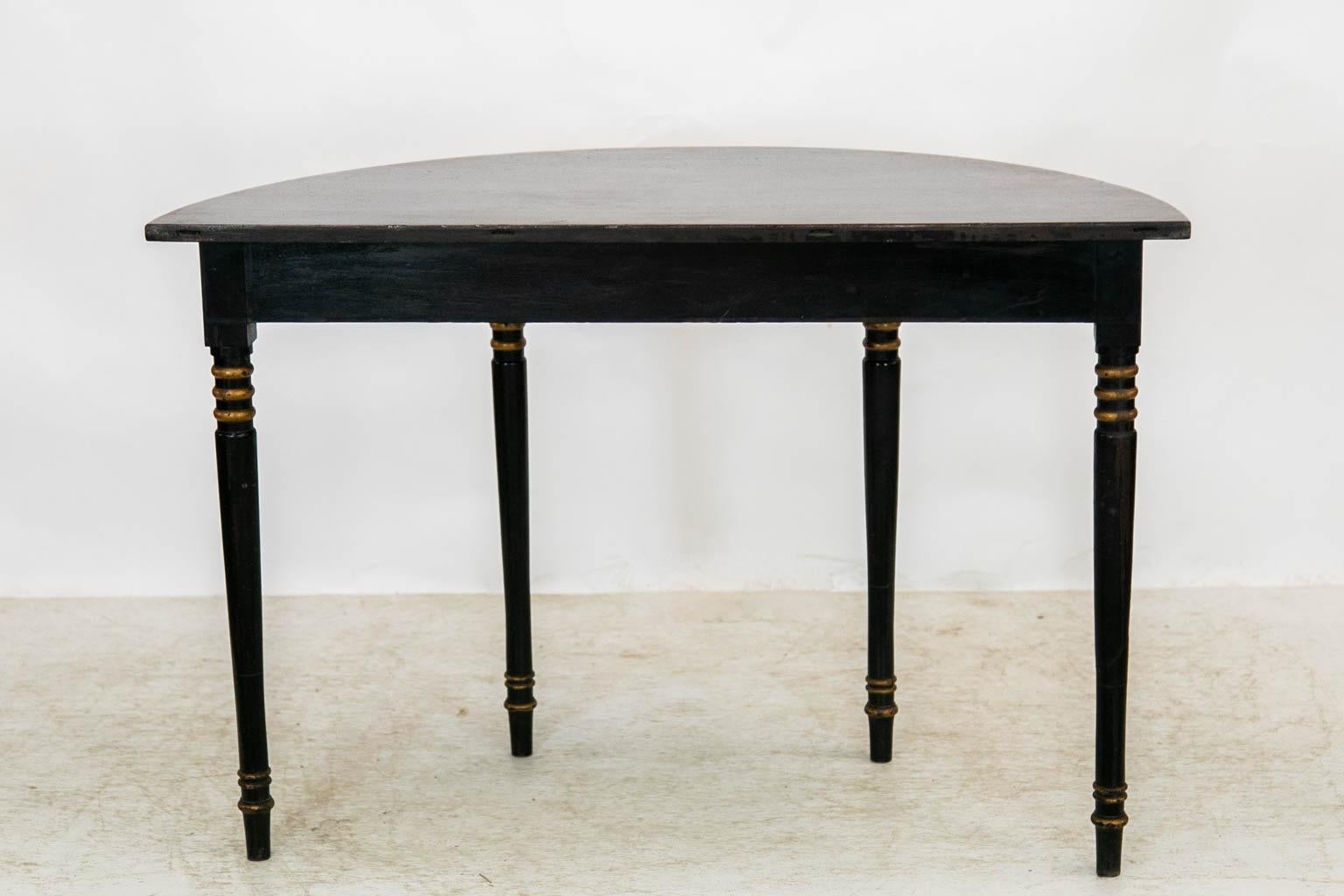 English Demilune Console Table For Sale 1