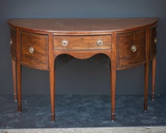 English Demilune Sideboard of Inlaid Mahogany from the Regency Period