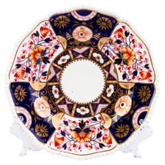 Antique English Derby Imari Fine Porcelain Plate Late 18th Century 