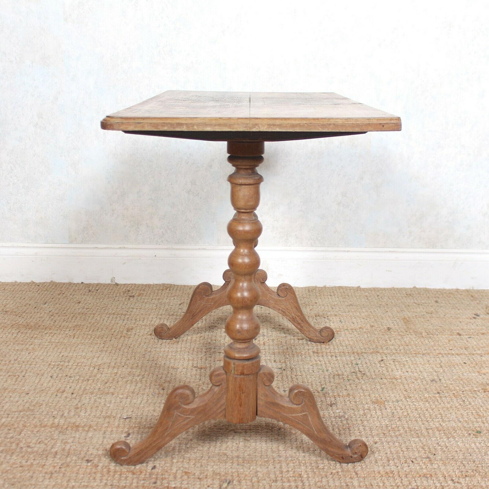 English Desk Writing Table Light Oak 19th Century Card Console Table For Sale 4