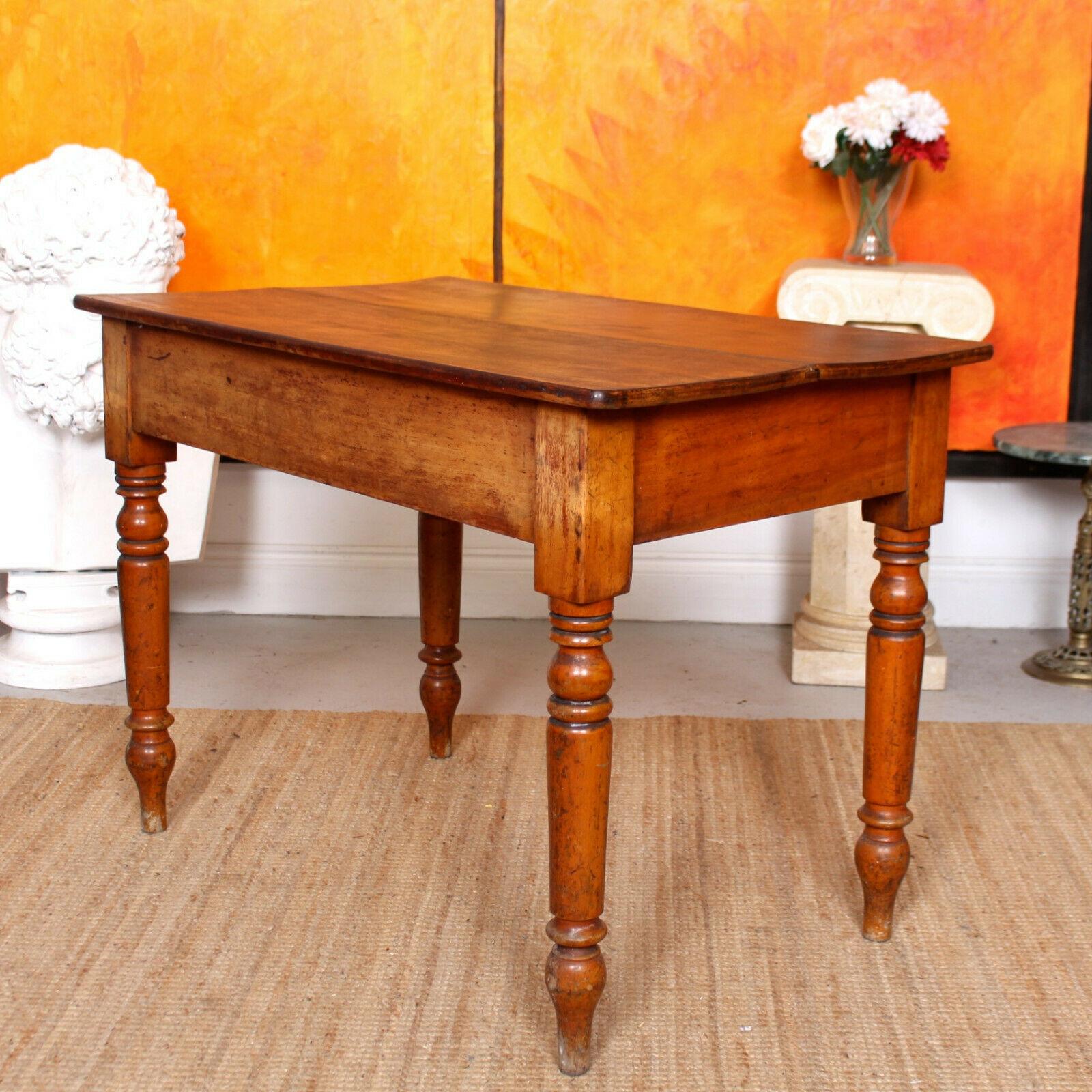 English Desk Writing Table Victorian Pine Table Fitted Drawer 3