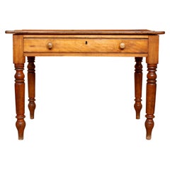 English Desk Writing Table Victorian Pine Table Fitted Drawer