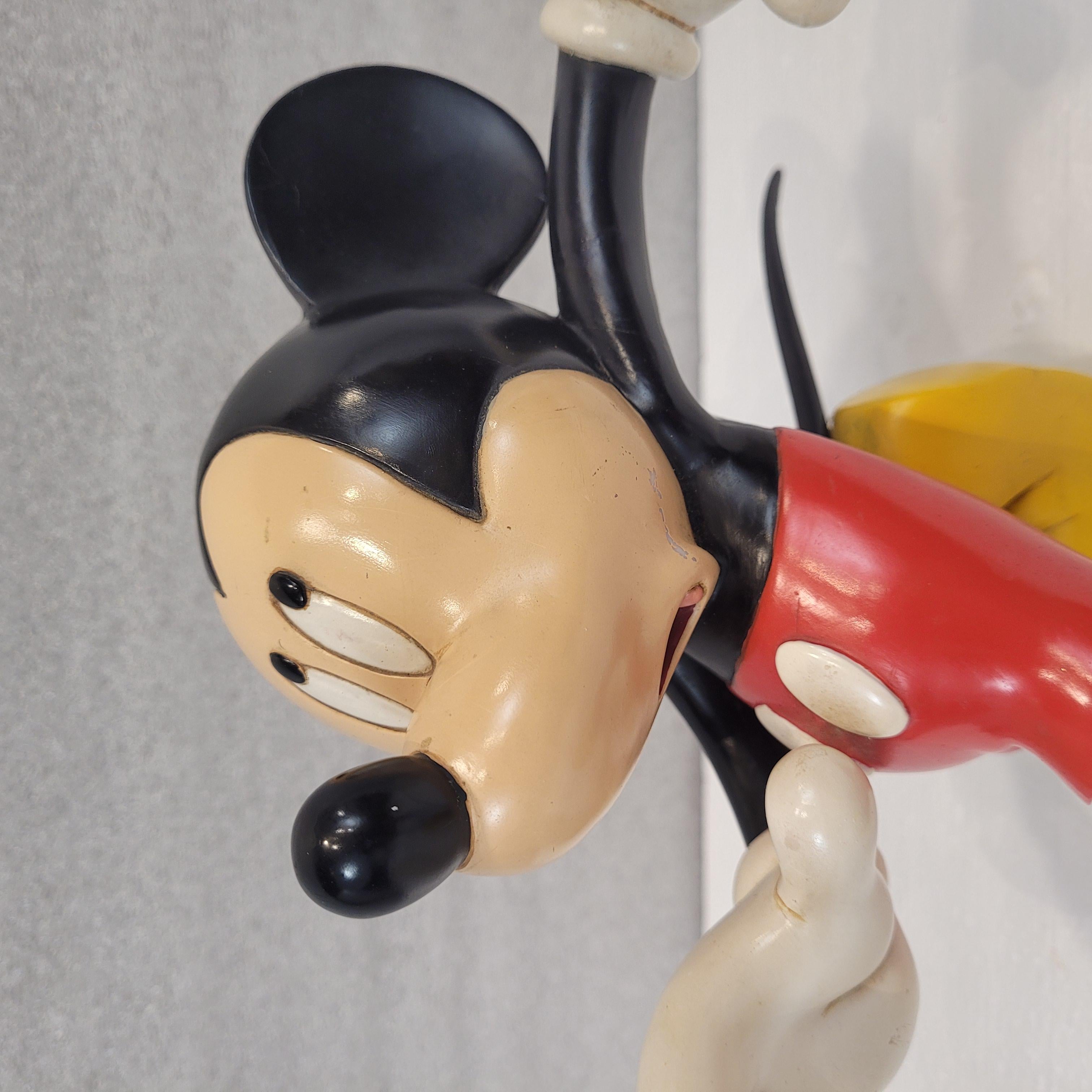 English Disney  Sculpture “Mickey Mouse on the Run”Resin  Epoxy Vintage Disney 5