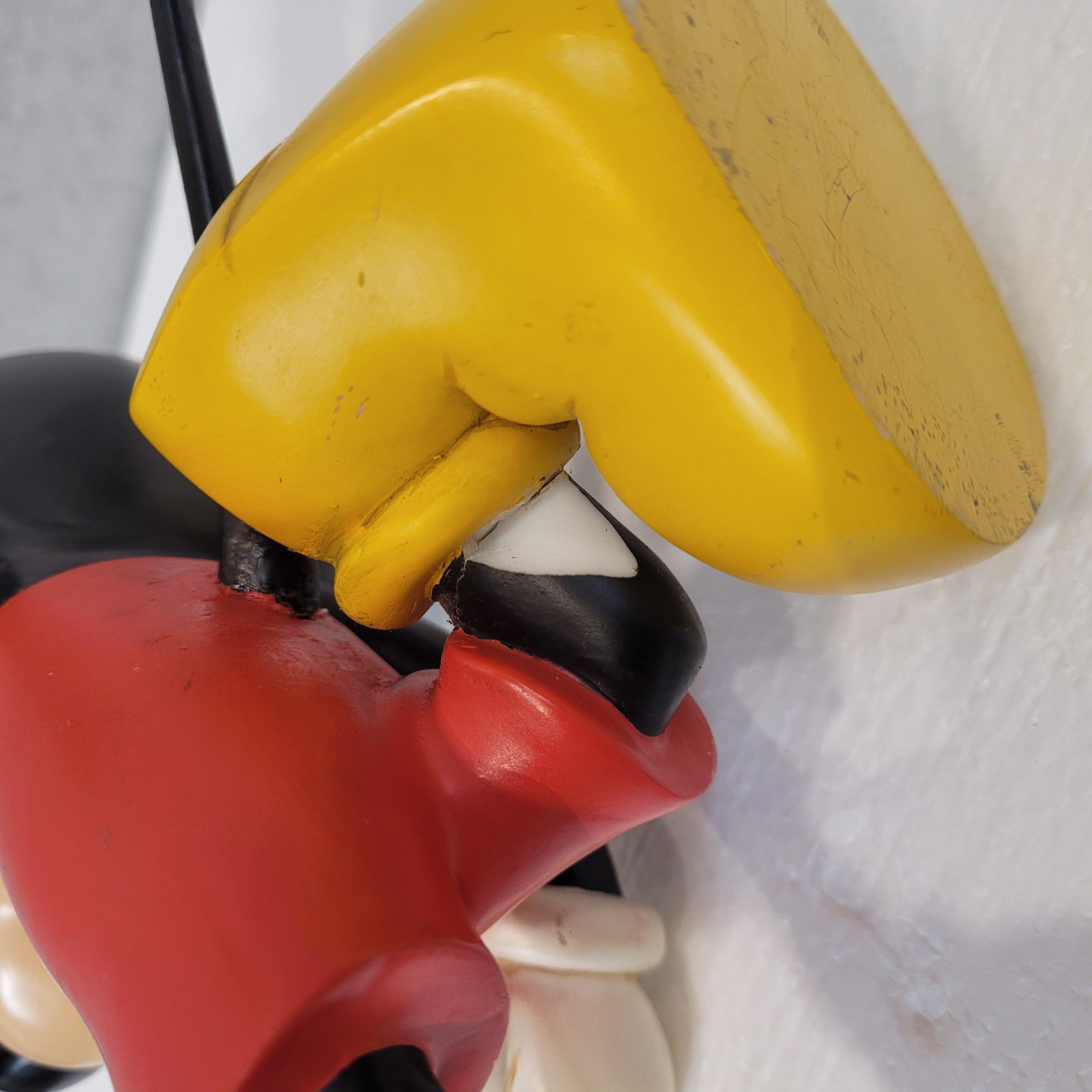 English Disney  Sculpture “Mickey Mouse on the Run”Resin  Epoxy Vintage Disney 8