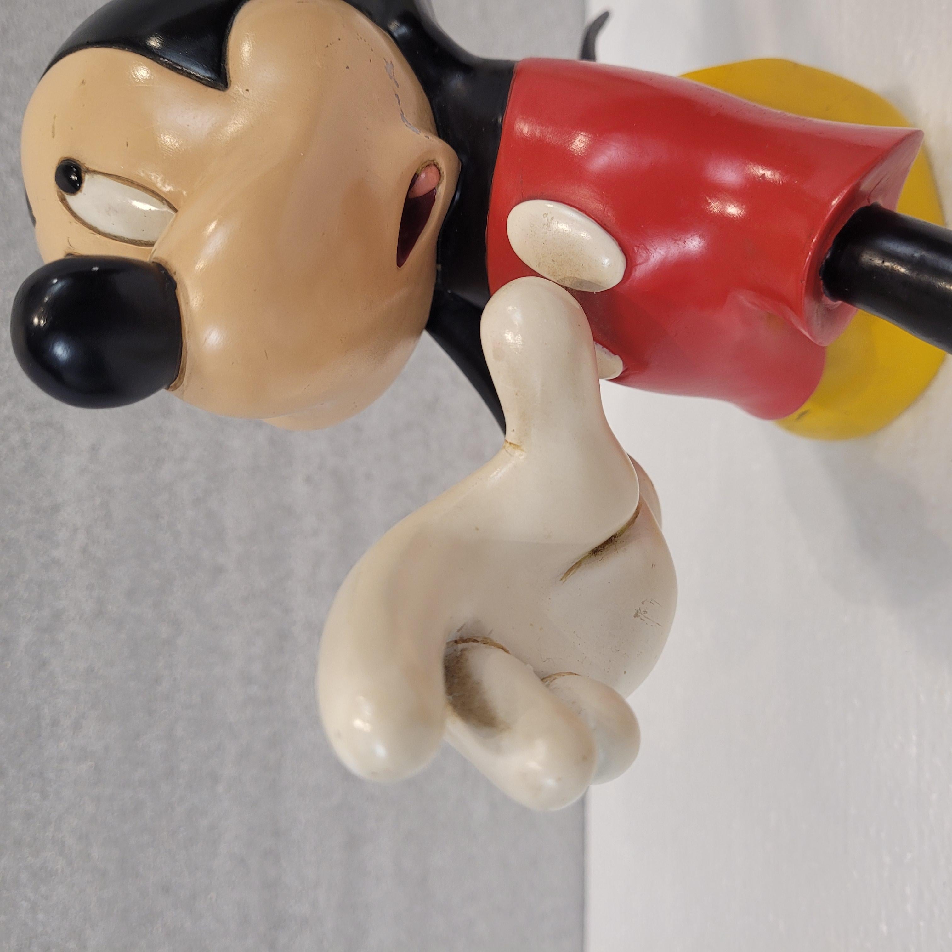 English Disney  Sculpture “Mickey Mouse on the Run”Resin  Epoxy Vintage Disney 12