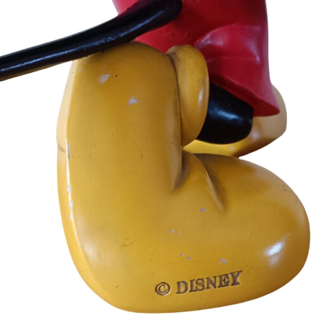 Mid-Century Modern English Disney  Sculpture “Mickey Mouse on the Run”Resin  Epoxy Vintage Disney