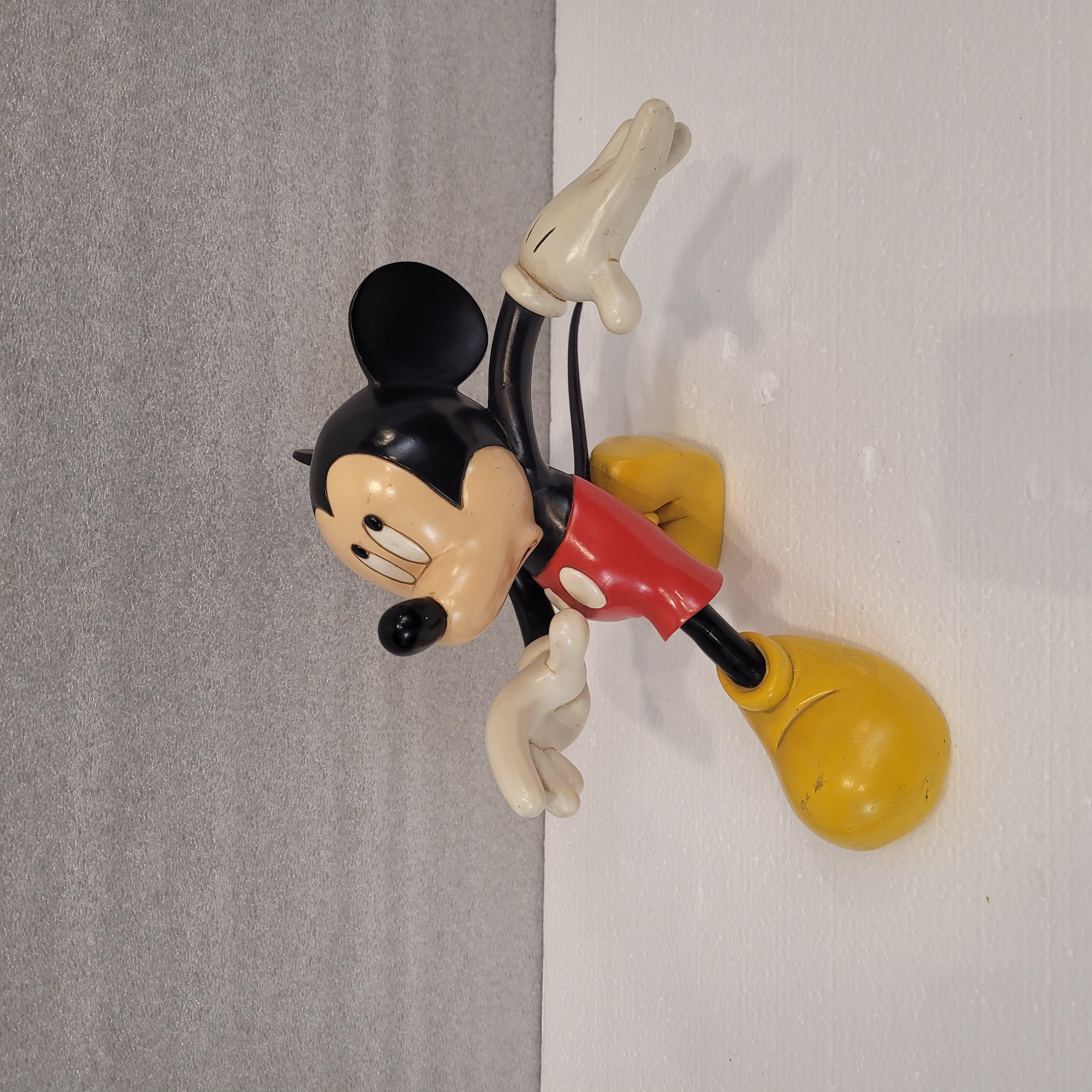 Late 20th Century English Disney  Sculpture “Mickey Mouse on the Run”Resin  Epoxy Vintage Disney