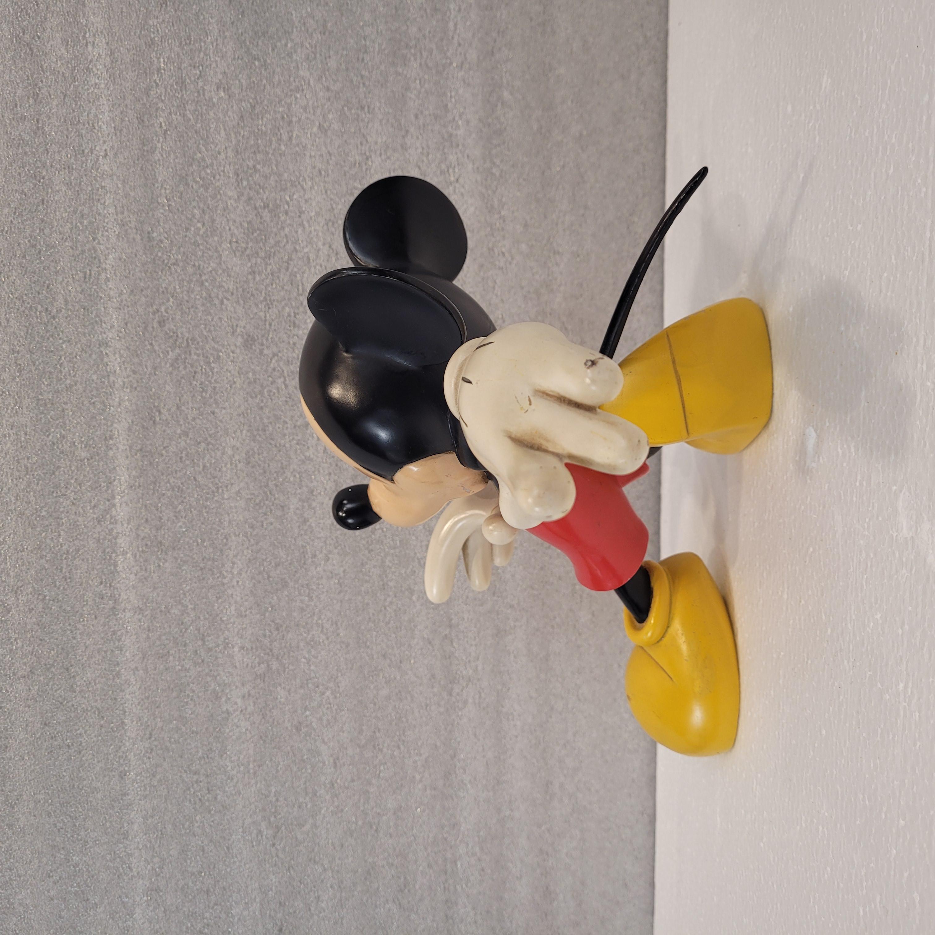Epoxy Resin English Disney  Sculpture “Mickey Mouse on the Run”Resin  Epoxy Vintage Disney