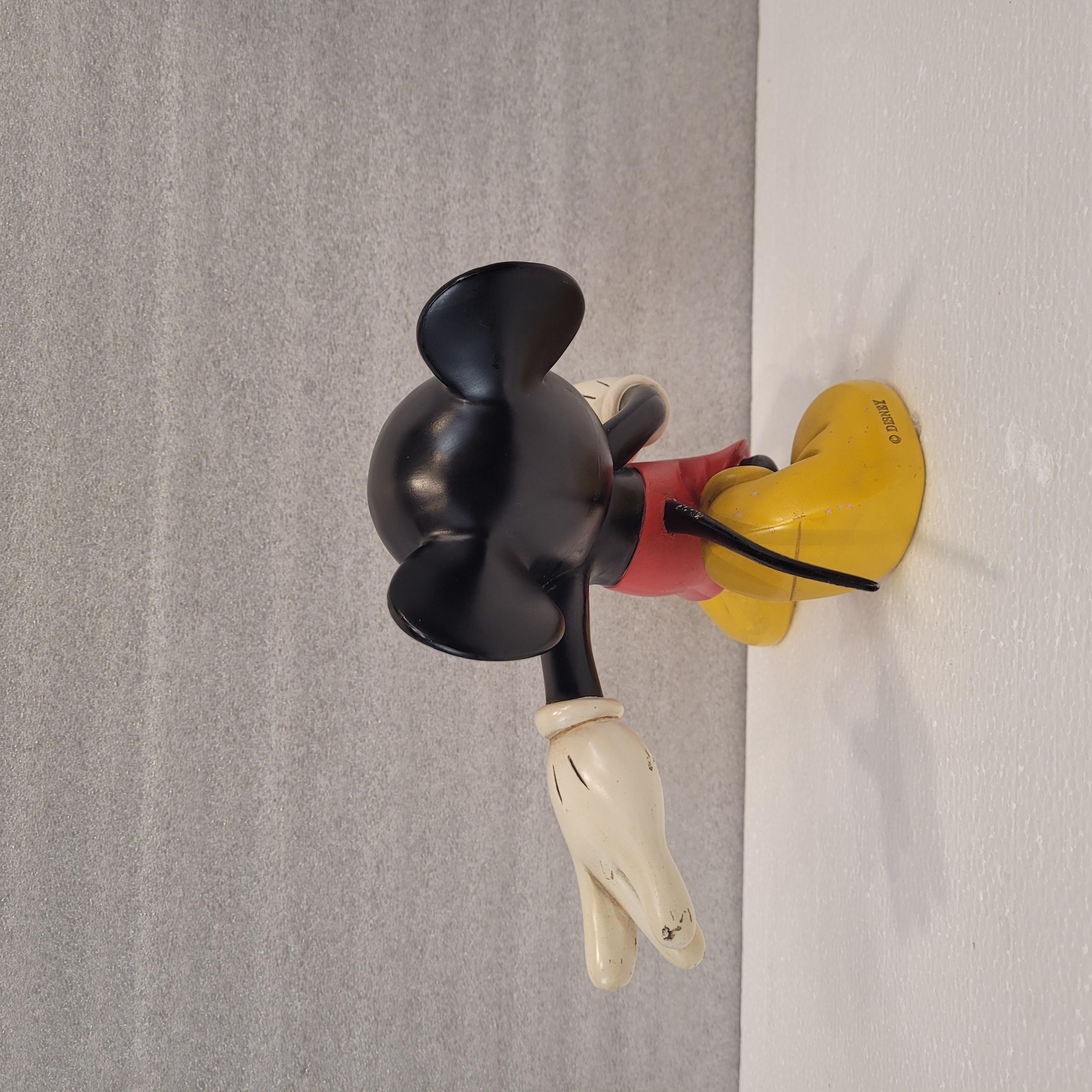English Disney  Sculpture “Mickey Mouse on the Run”Resin  Epoxy Vintage Disney 1