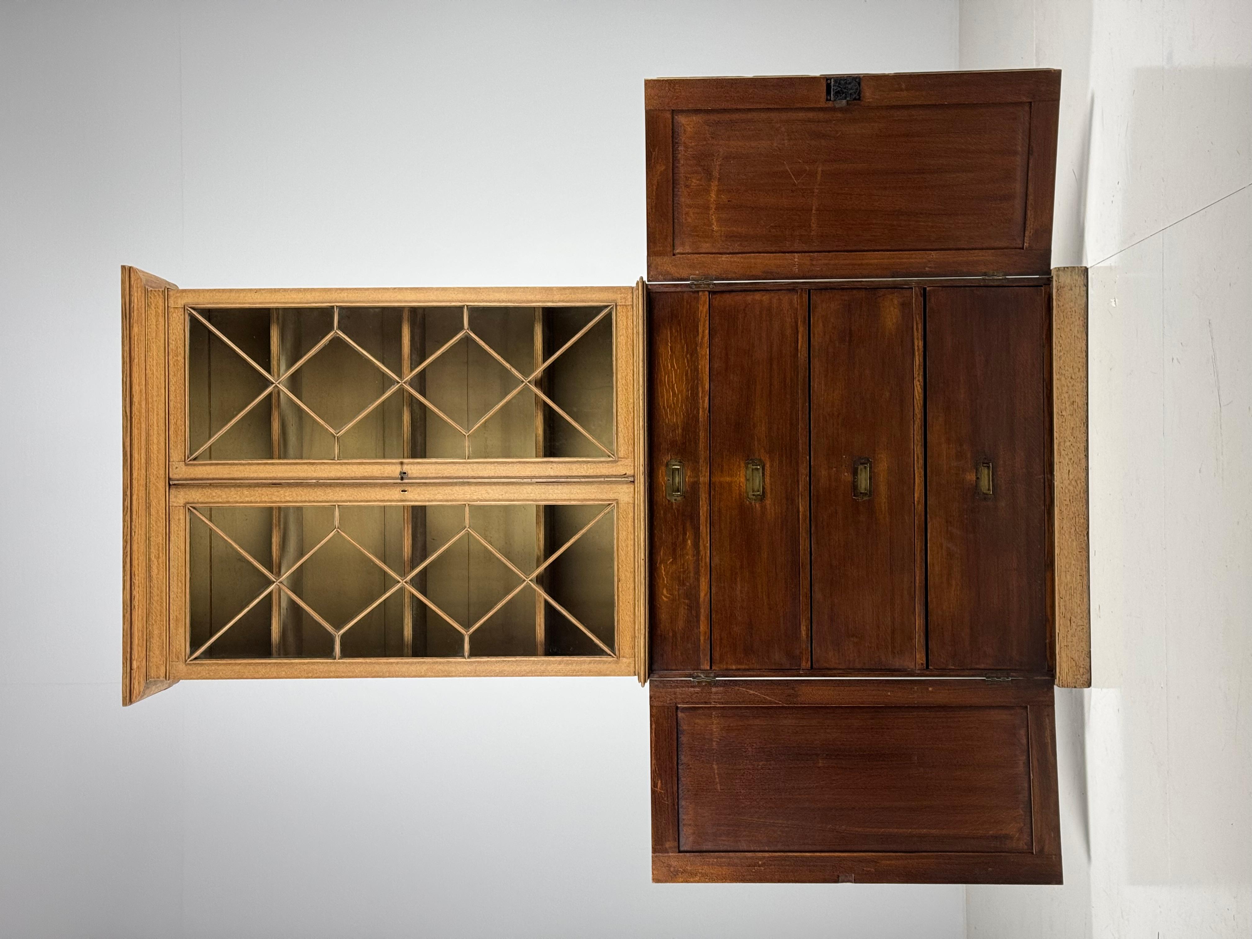English display case 19th century oak For Sale 12