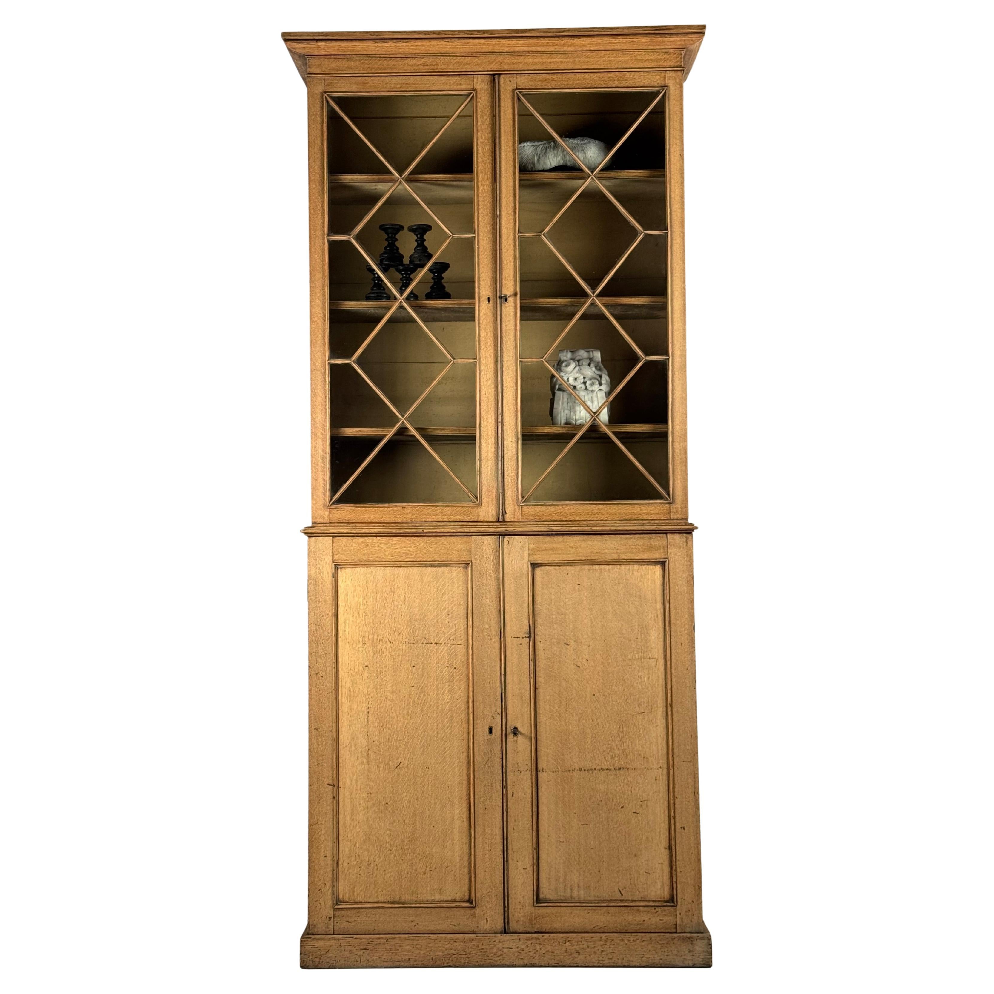 English display case 19th century oak
