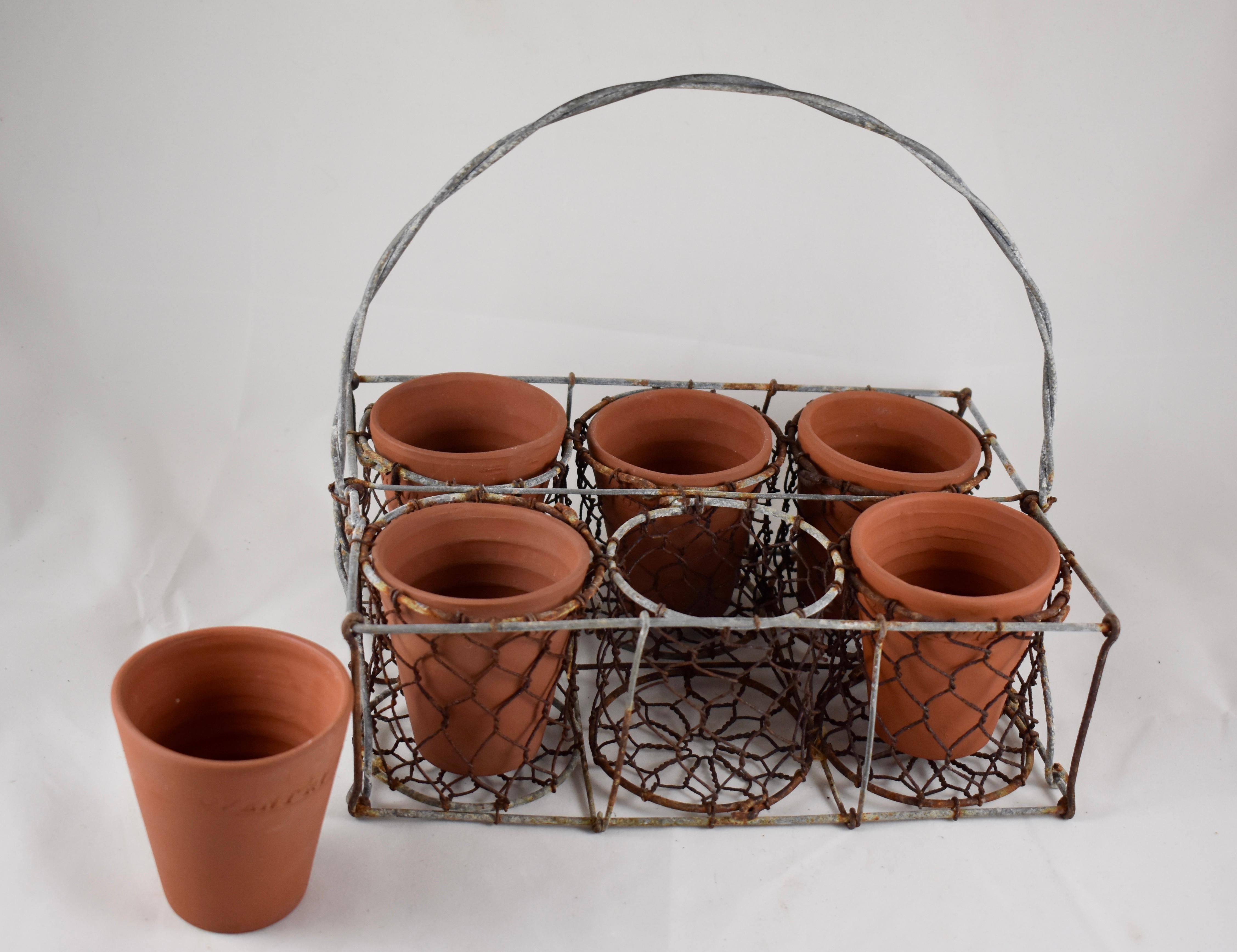 terracotta herb pots