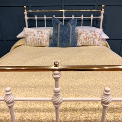 English Double Victorian Brass & Iron Bed