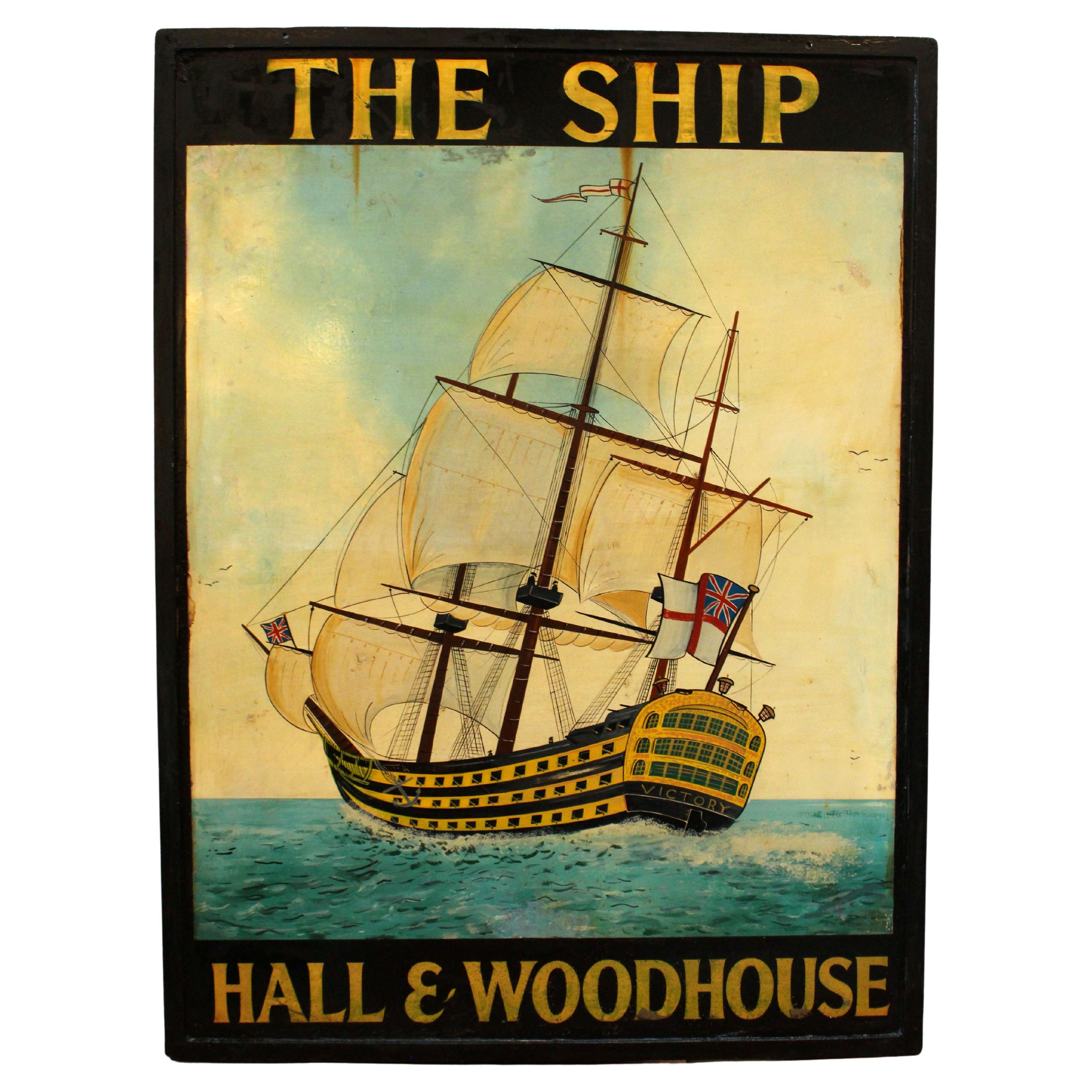 English Double-Sided Pub Sign for "The Ship"