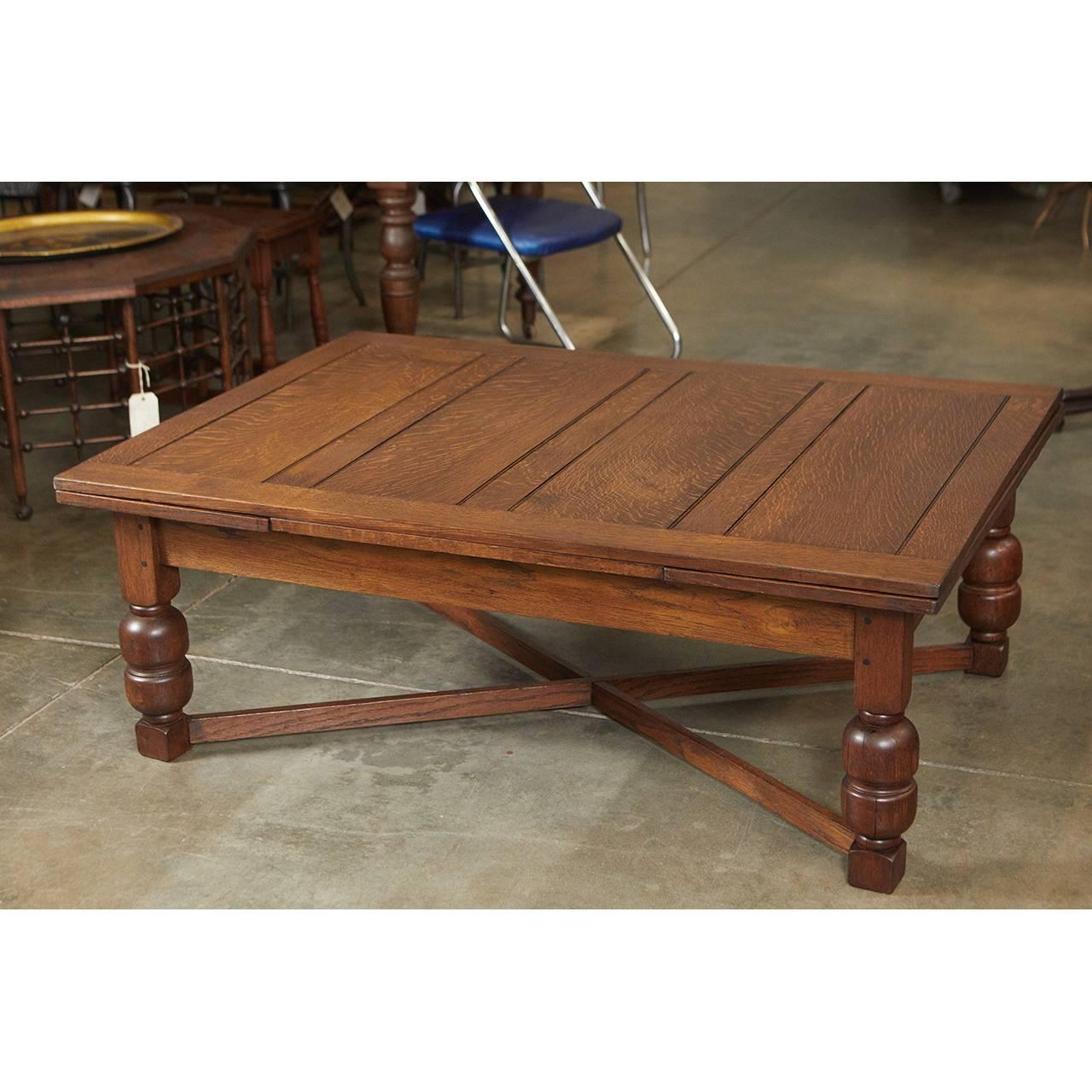 Woodwork English Draw Leaf Coffee Table For Sale