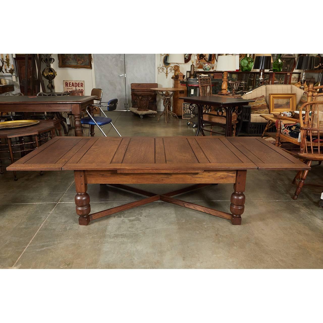 20th Century English Draw Leaf Coffee Table For Sale