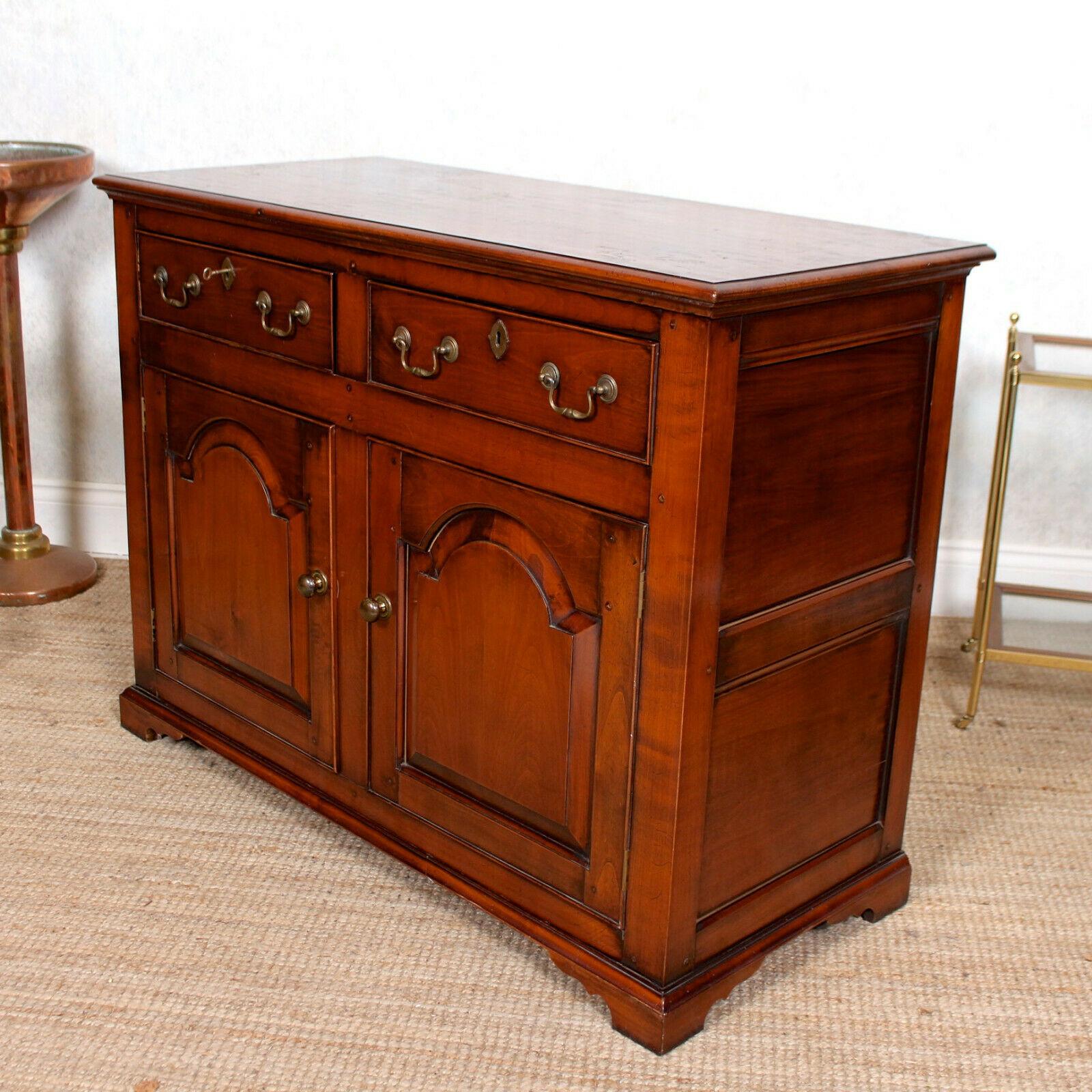 English Dresser Base Sideboard Cabinet Mahogany Arts & Crafts For Sale 7