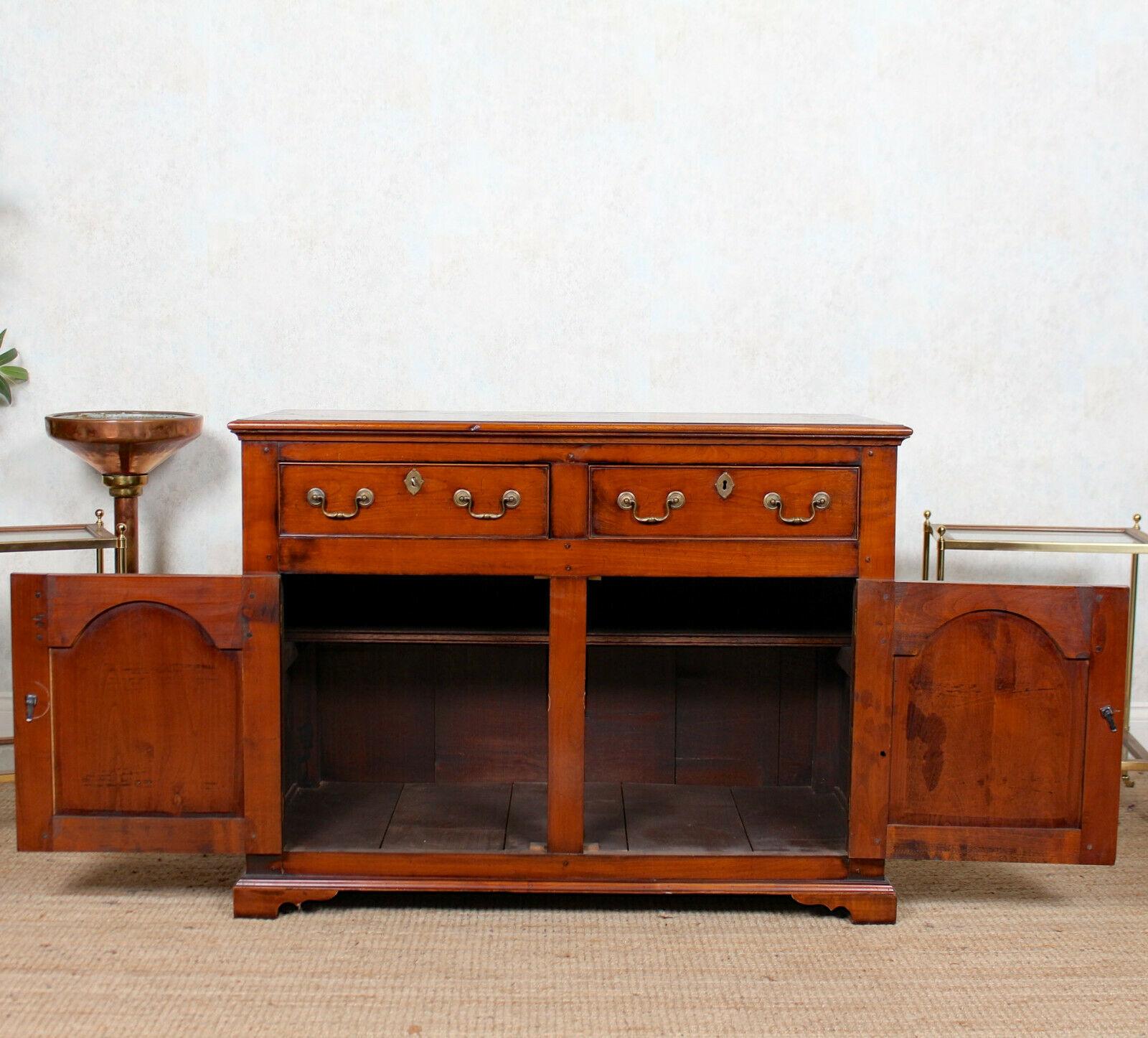 English Dresser Base Sideboard Cabinet Mahogany Arts & Crafts For Sale 1