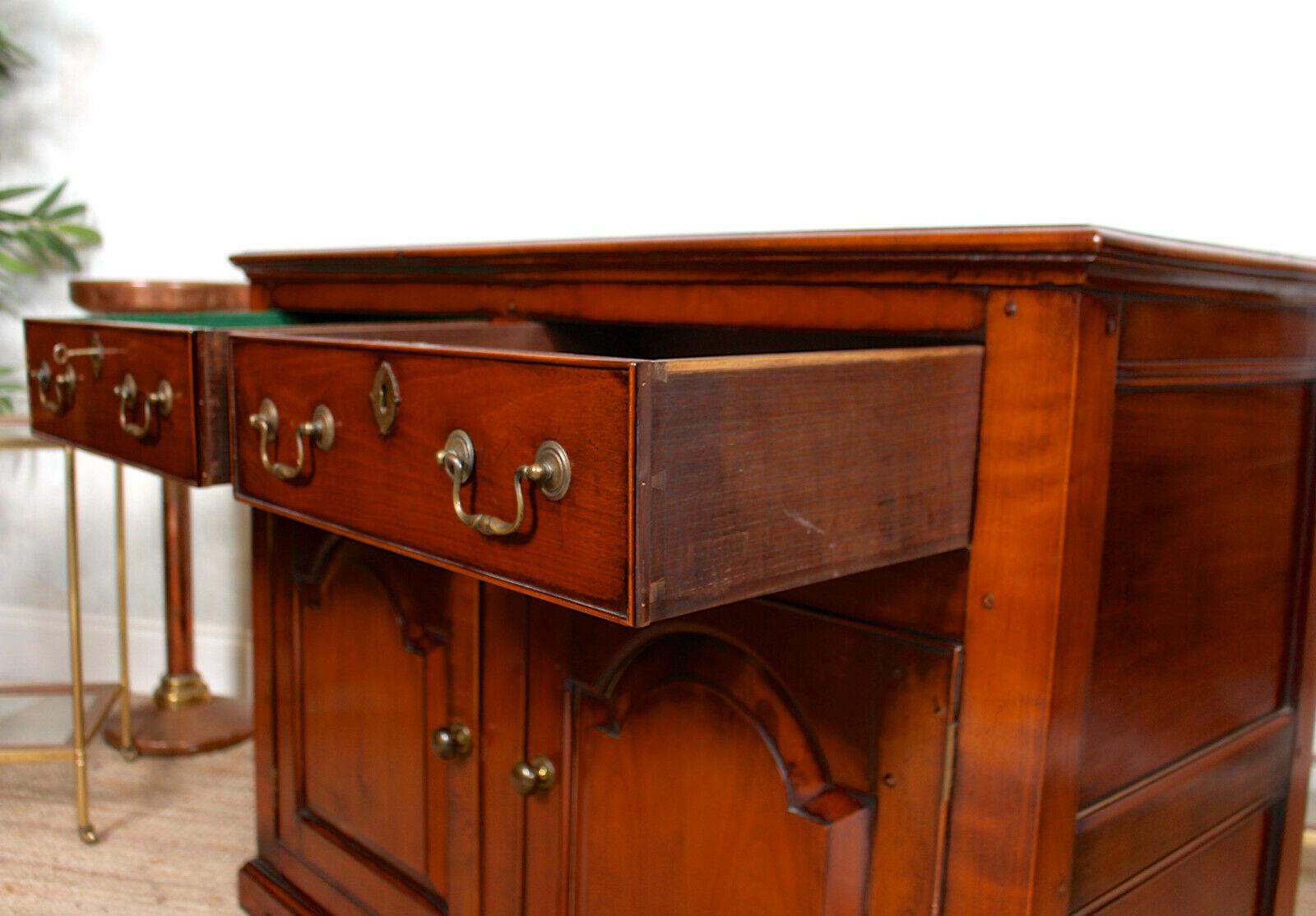 English Dresser Base Sideboard Cabinet Mahogany Arts & Crafts For Sale 5