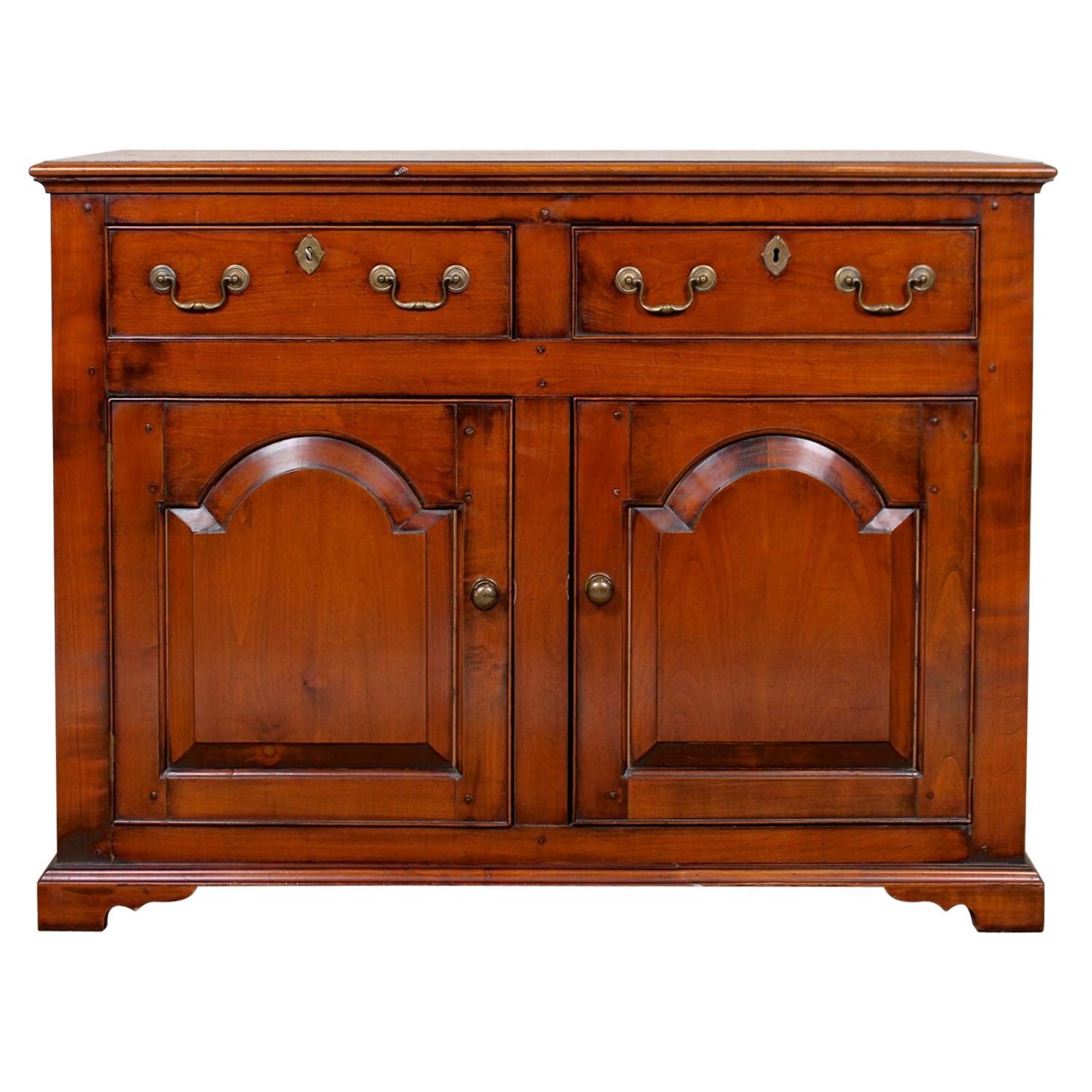 English Dresser Base Sideboard Cabinet Mahogany Arts & Crafts For Sale