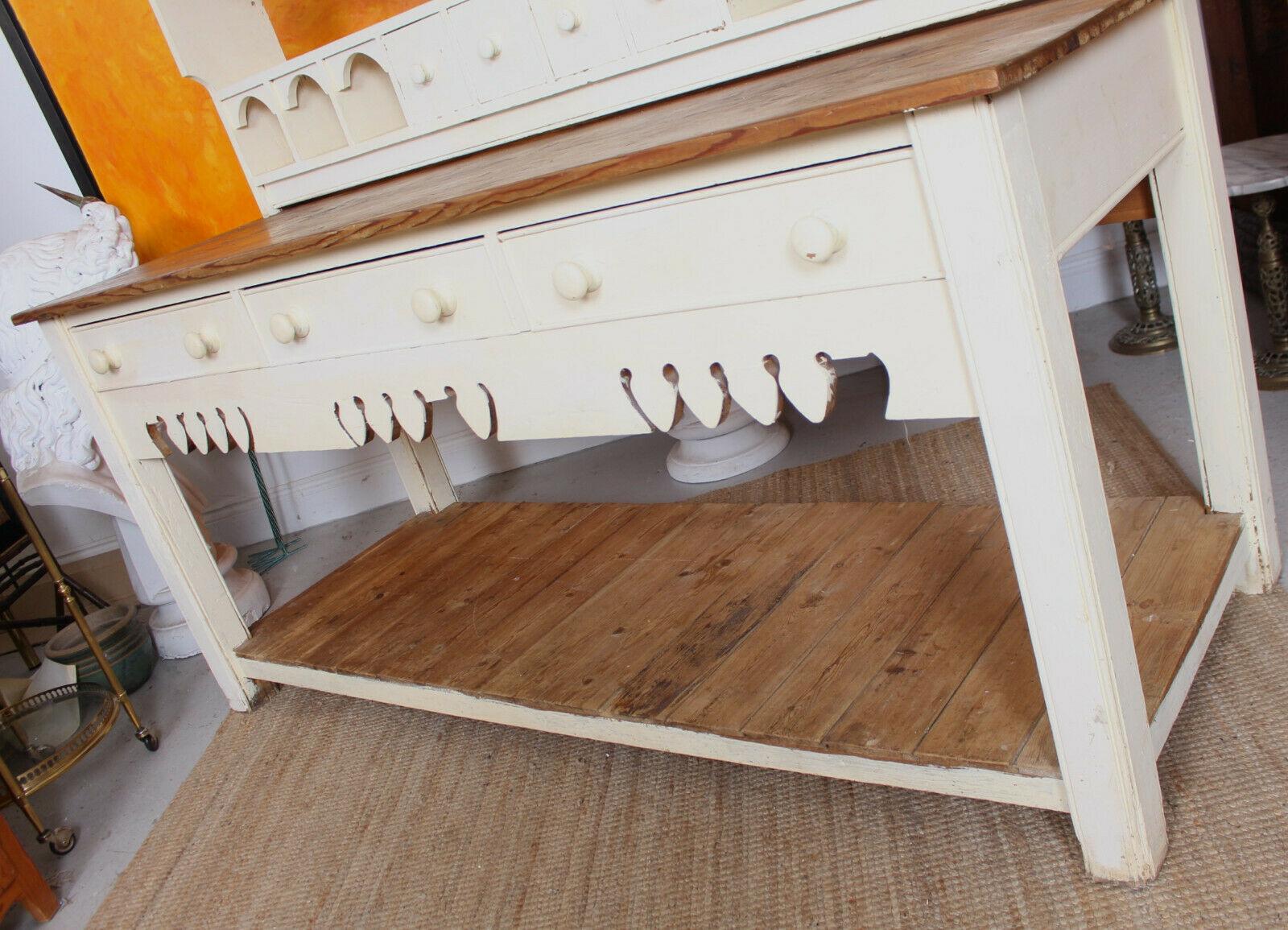 English Dresser Painted Pine 19th Century Kitchen Welsh For Sale 8