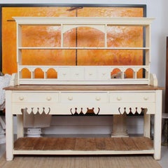 English Dresser Painted Pine 19th Century Kitchen Welsh