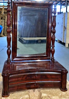 English Dressing Table late 19th Century Walnut Root