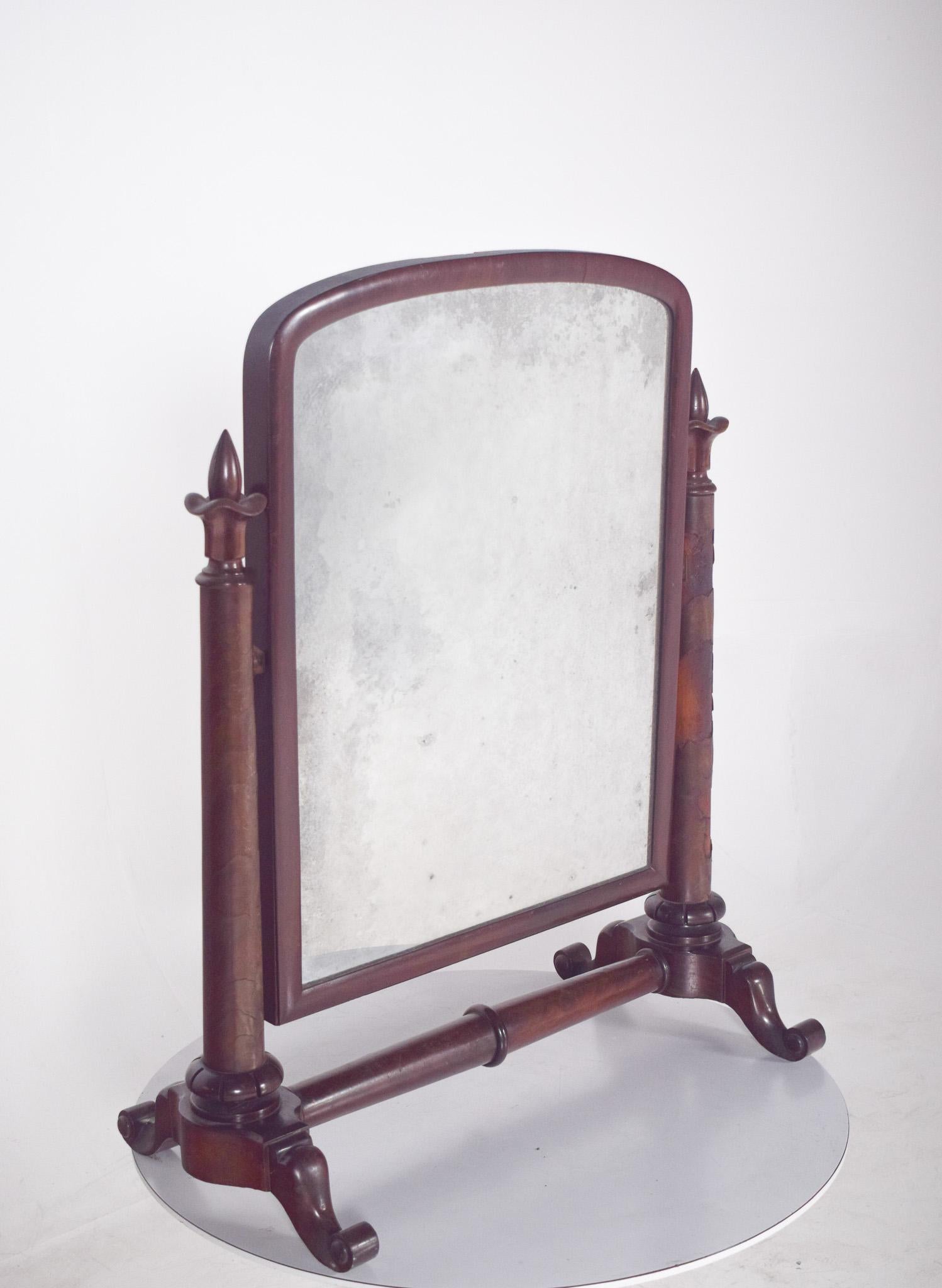 Tardo vittoriano Specchio da toeletta inglese con torniture in vendita