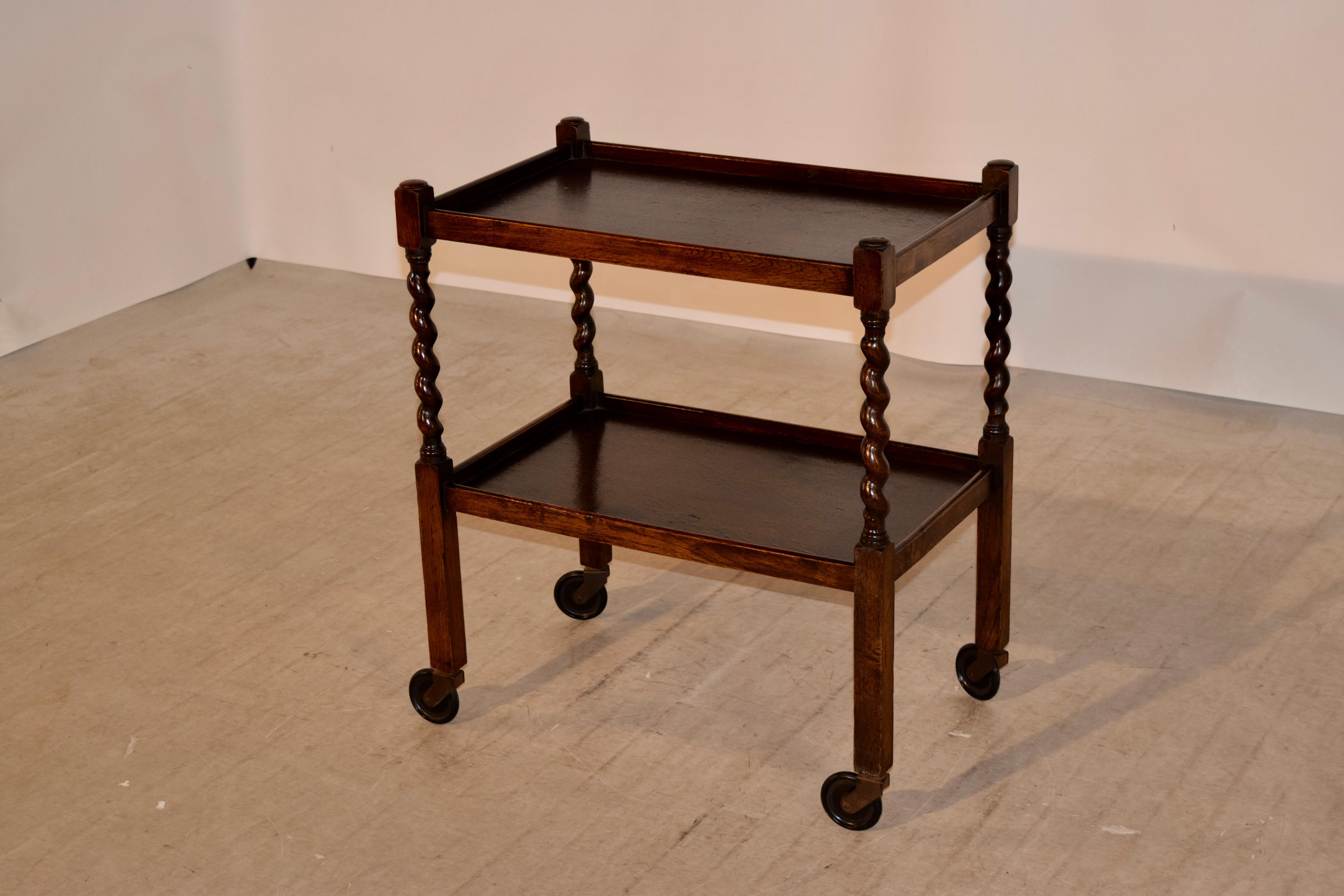 Edwardian English Drinks Cart, circa 1900