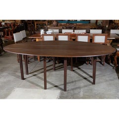 English Drop-Leaf Oval Dining Table