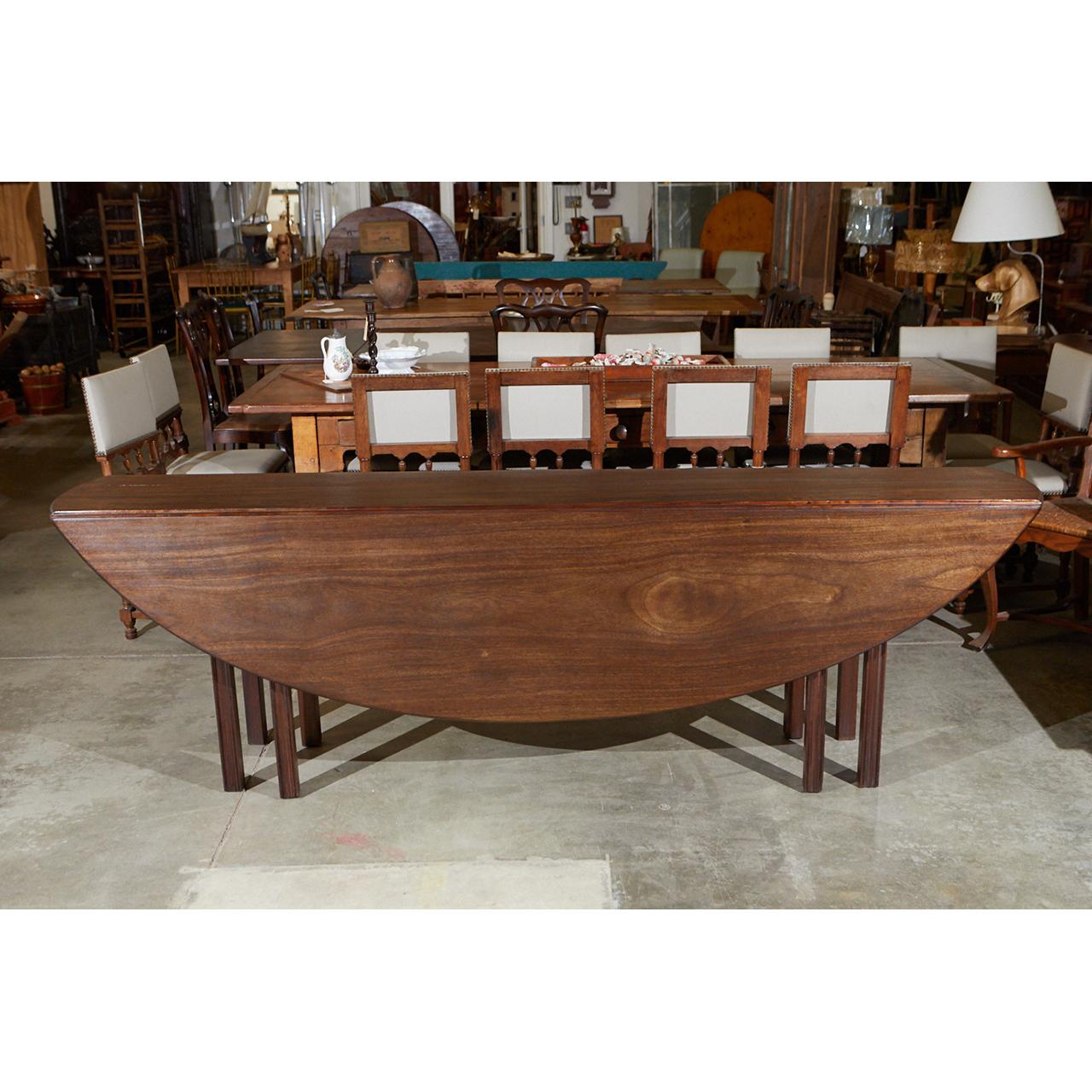 English Drop-Leaf Oval Dining Table 1