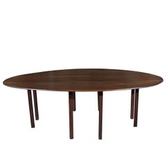 English Drop-Leaf Oval Dining Table