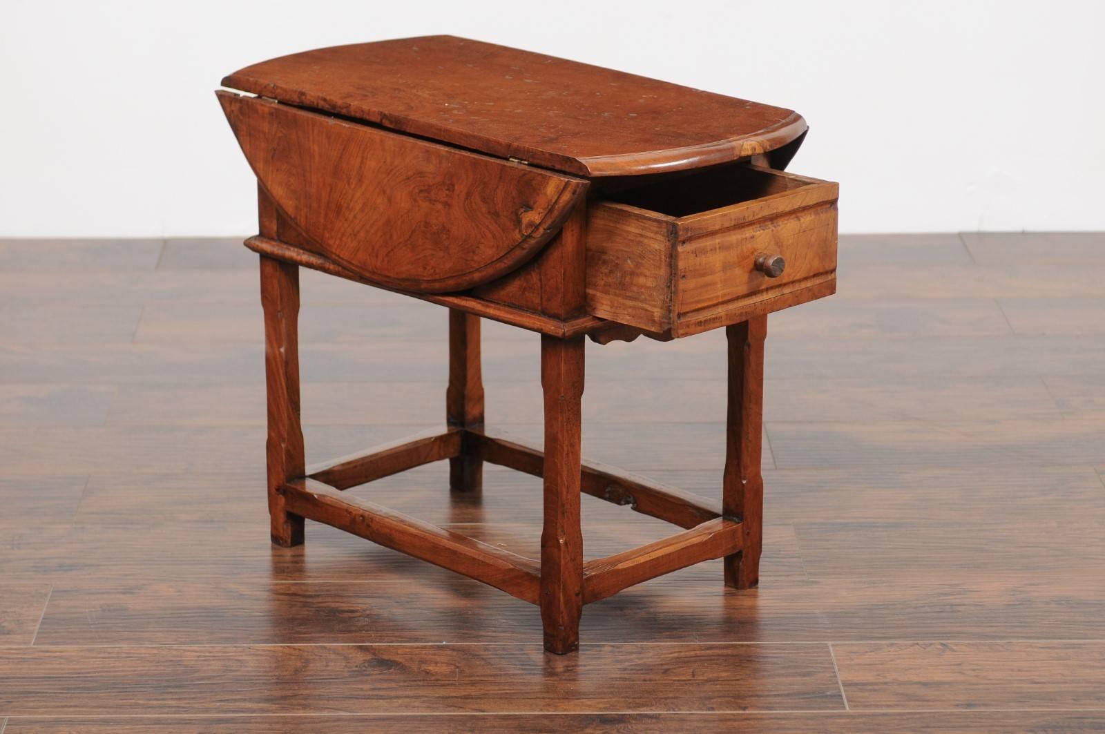 drop leaf side table with drawer
