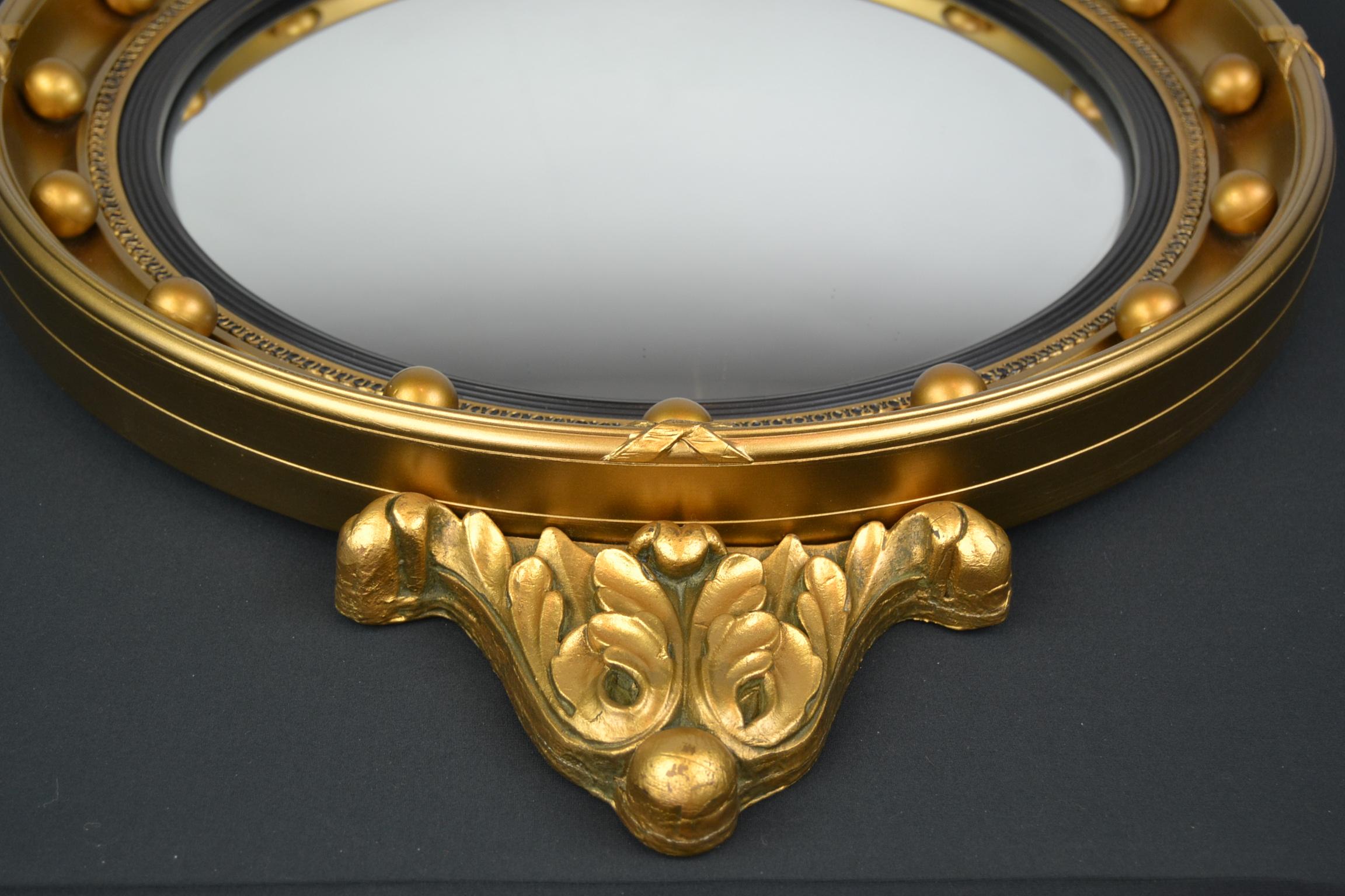 20th Century English Eagle Convex Mirror, Bullseye Mirror by Atsonea Regency Style, 1960s