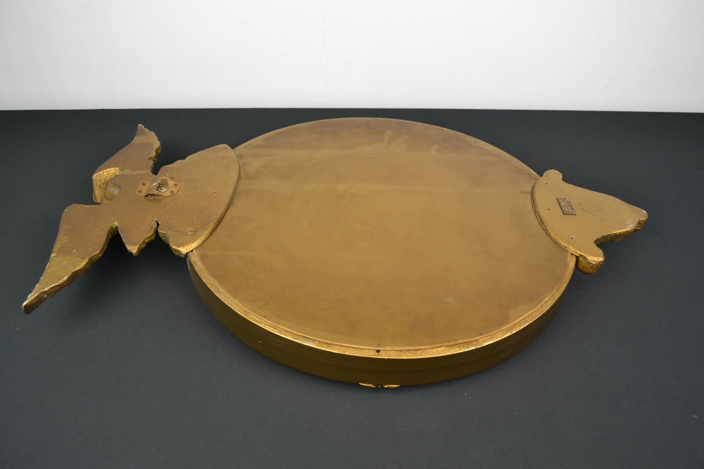 English Eagle Convex Mirror, Bullseye Mirror by Atsonea Regency Style, 1960s 2