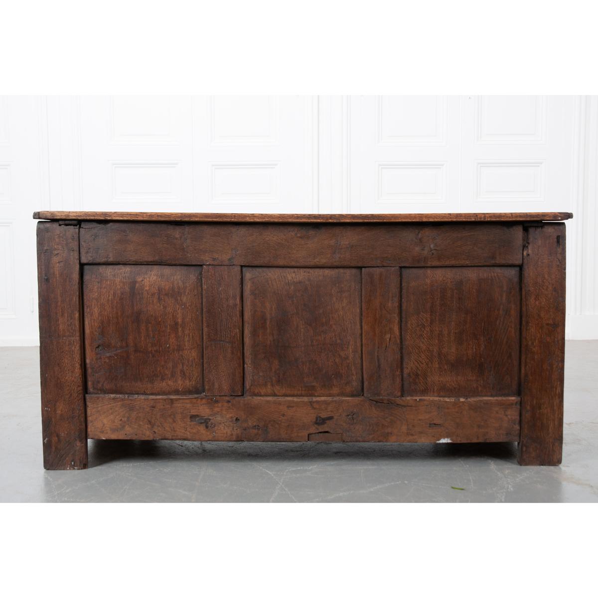English Early 18th Century Carved Coffer 1