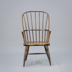English Early 19th Century Country Hoop Back Windsor Chair