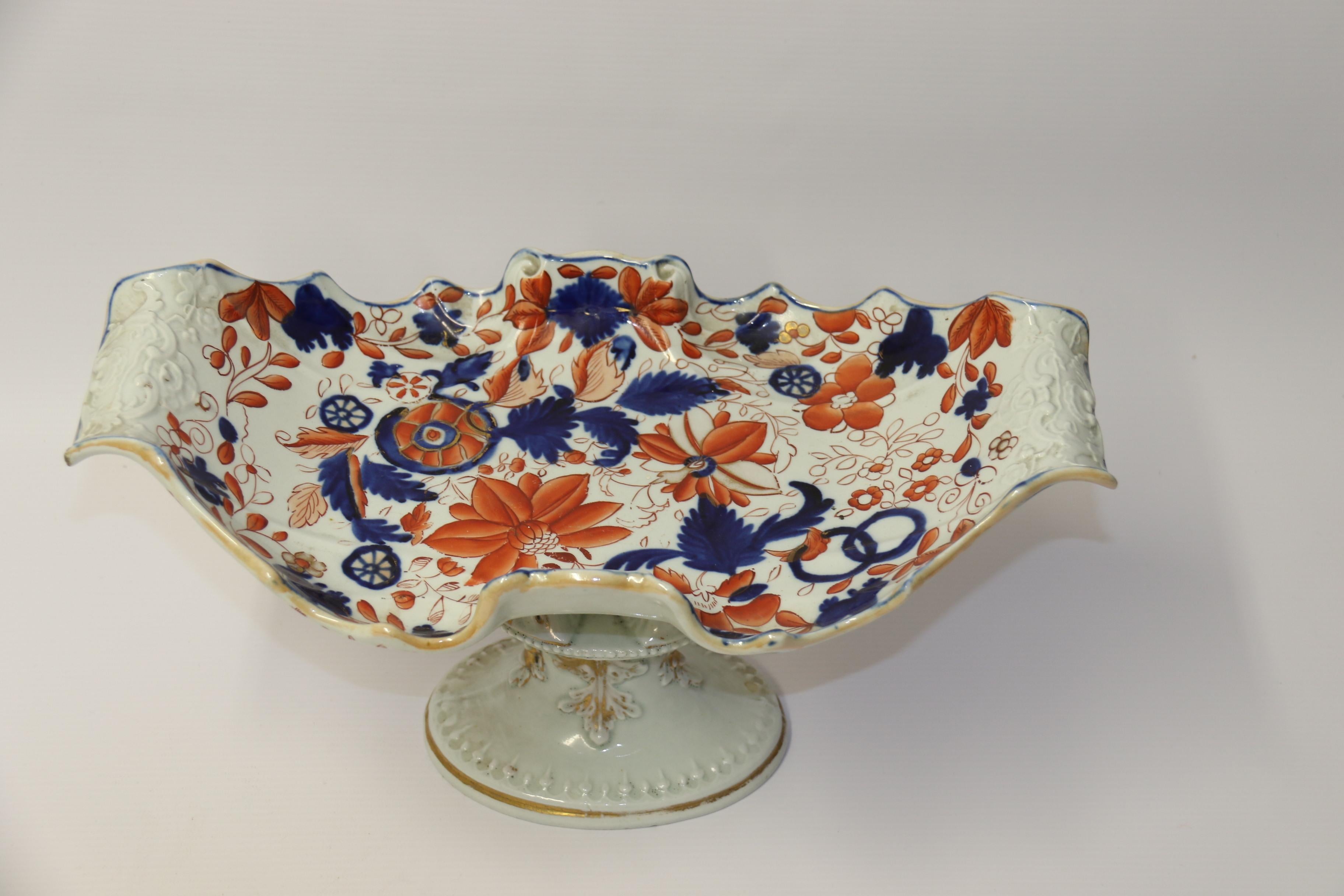 English Early 19th Century Hand Painted Masons Ironstone Dessert Service For Sale 1