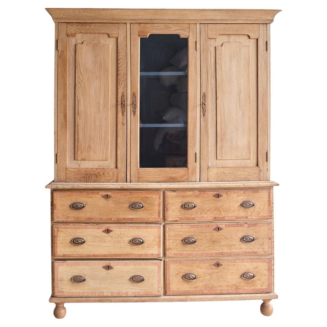 English Early 19th Century Lightened Oak Housekeeper's Cupboard